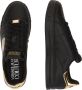 Versace Jeans Couture Zwarte leren platte schoenen met gouden details Black Heren - Thumbnail 13