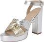 Fabienne Chapot Nolita Sandalette van leer met metallic finish - Thumbnail 3