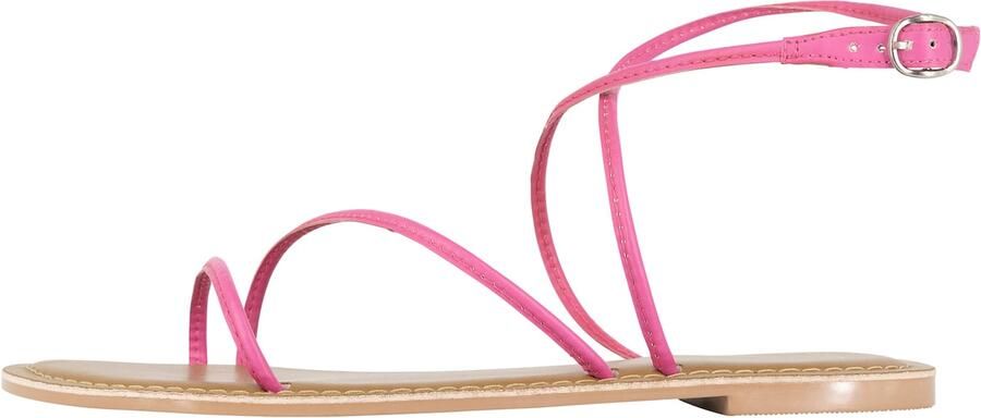 Faina Sandalen met riem beige fuchsia