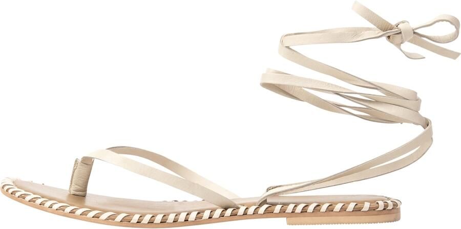 Faina Sandalen met riem crème bruin
