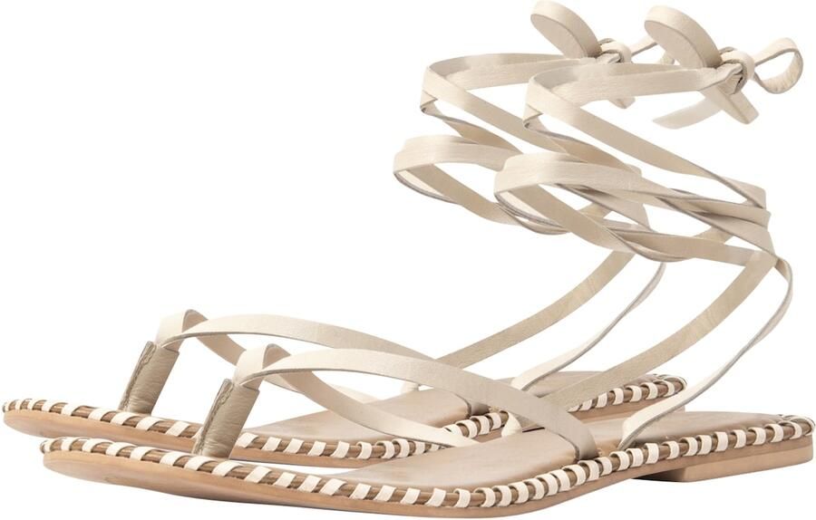 Faina Sandalen met riem crème bruin - Foto 5