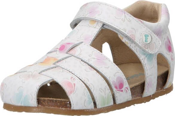 Falcotto Alby velcro lederen sandalen- kleurrijke vlinders wit - Foto 2