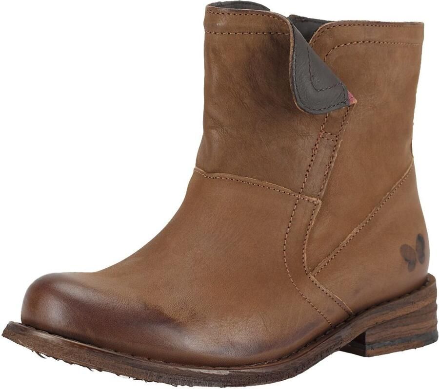 Felmini Wide Fit Enkellaarsjes bruin