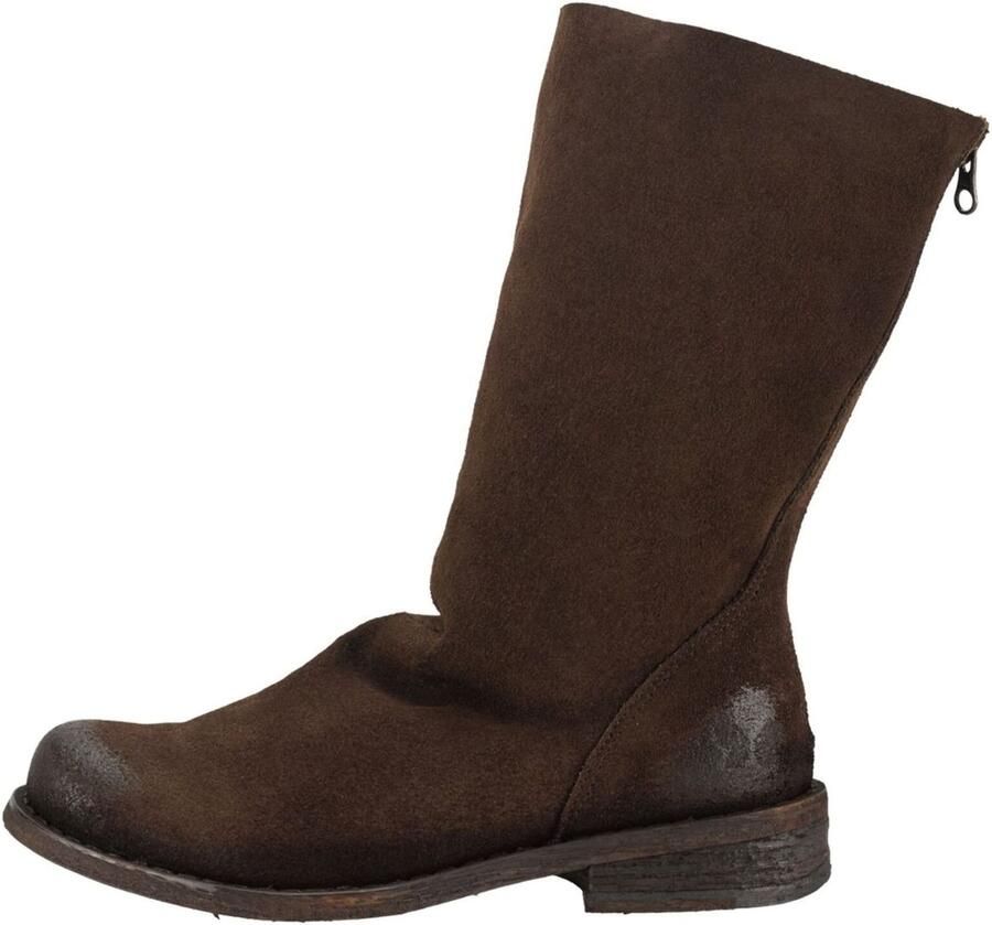Felmini Wide Fit Enkellaarsjes chocoladebruin