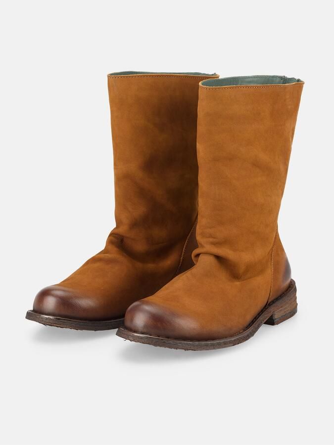 Felmini Wide Fit Enkellaarsjes cognac - Foto 4