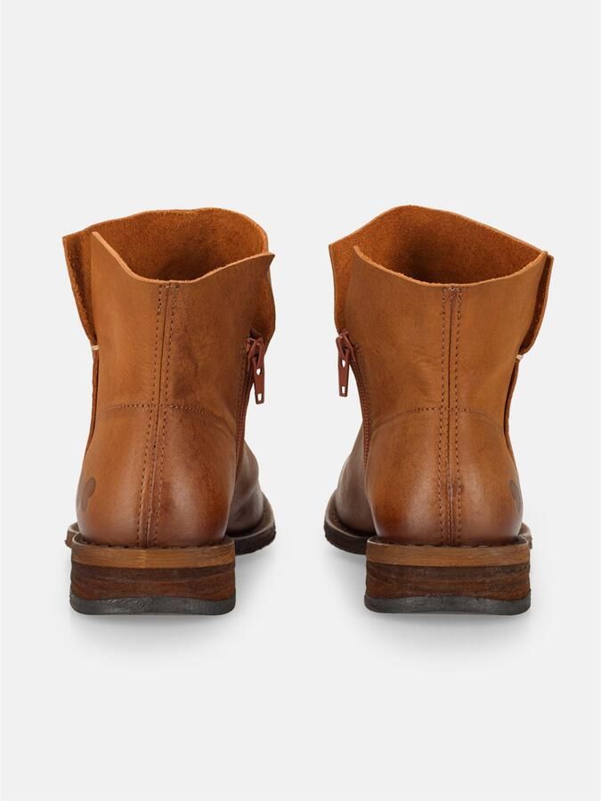 Felmini Wide Fit Enkellaarsjes cognac - Foto 4