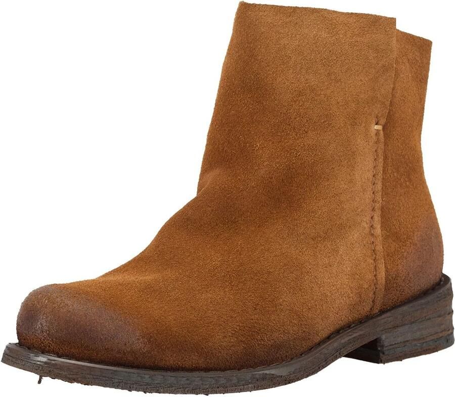 Felmini Wide Fit Enkellaarsjes cognac