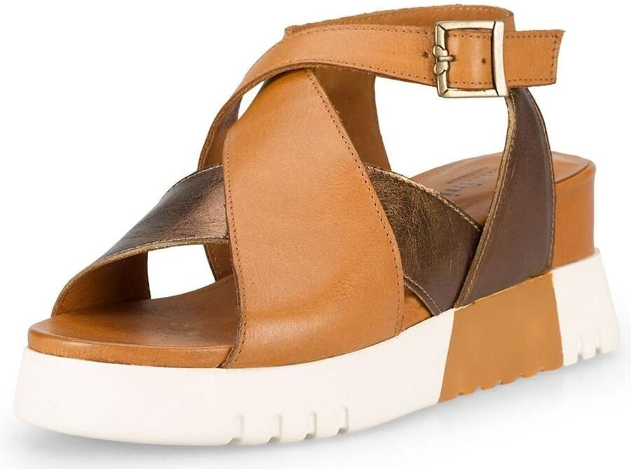 Felmini Wide Fit Sandaal bruin lichtbruin brons