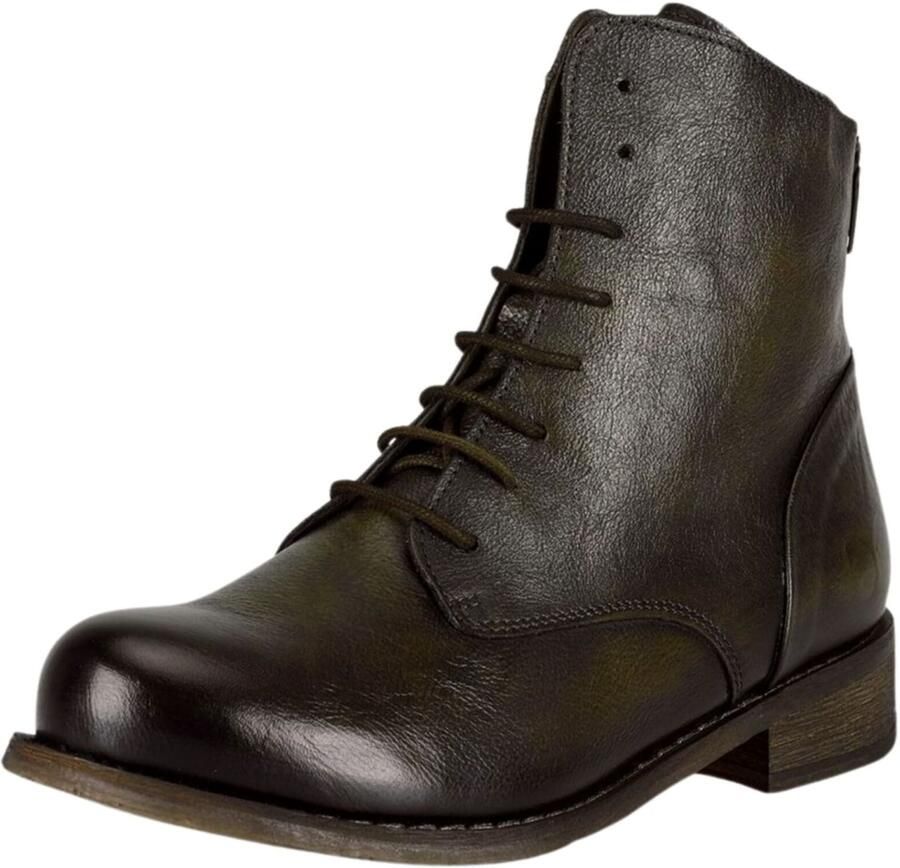 Felmini Wide Fit Veterlaarsjes donkerbruin