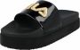 Fila Morro Bay Zeppa Sliders Zwart Dames - Thumbnail 2