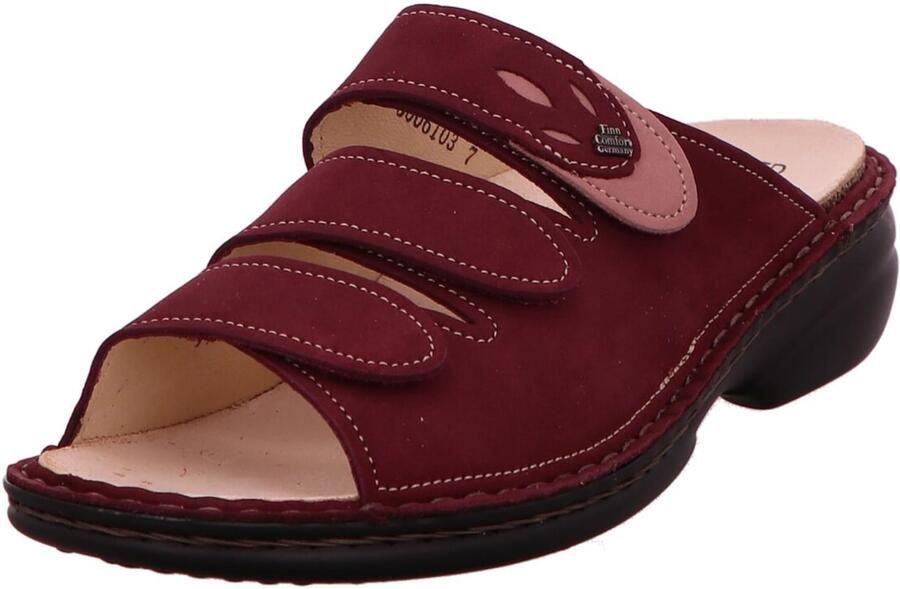Finn Comfort Muiltjes 'Klassische Pantolette Damen 02554-903102 Rauleder in rot' donkerrood - Foto 8