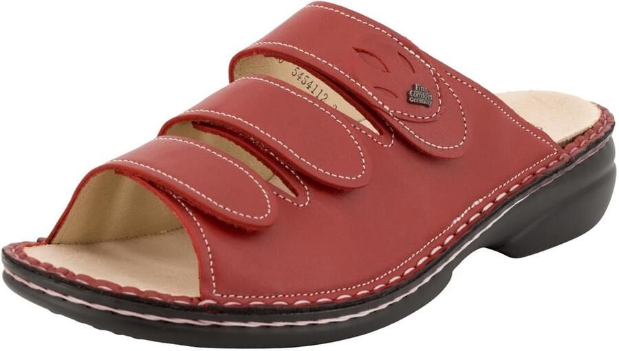Finn Comfort Muiltjes 'Pantolette Damen 02554 604420 Echtleder in rot' rood - Foto 5
