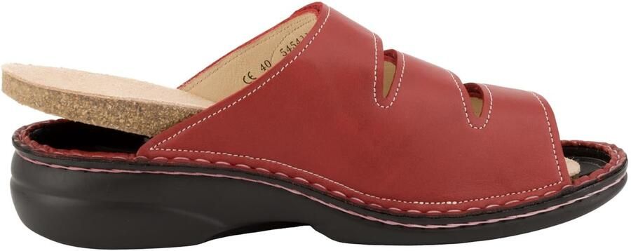 Finn Comfort Muiltjes 'Pantolette Damen 02554 604420 Echtleder in rot' rood