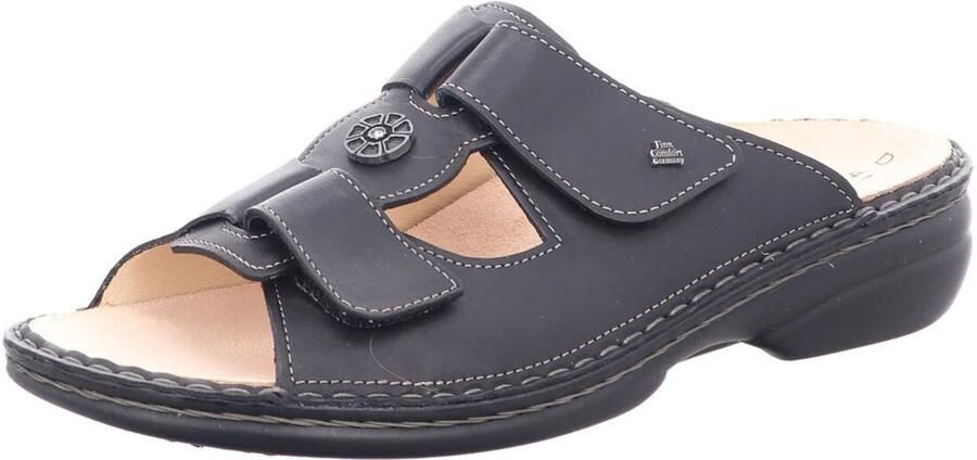 Finn Comfort Muiltjes 'Pantolette Damen 02558 014099 Echtleder in schwarz' zwart