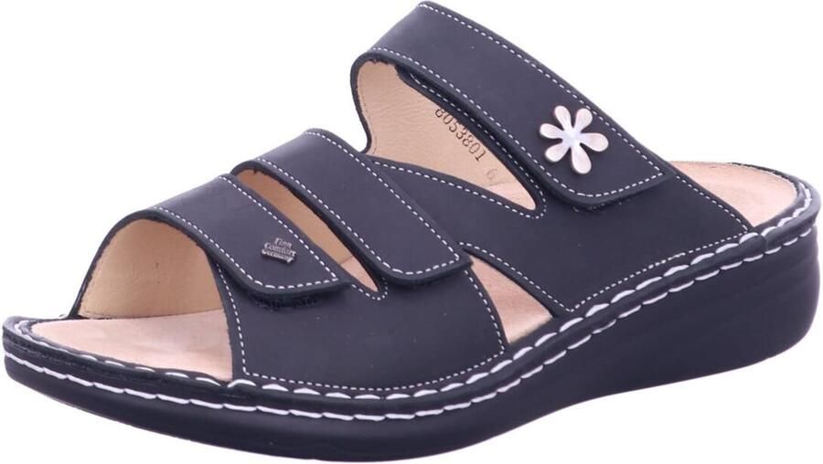 Finn Comfort Muiltjes 'Pantolette Damen 02640 723393 Echtleder in schwarz' zwart