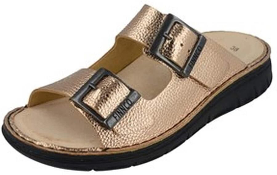 Finn Comfort Muiltjes 'Pantolette Damen 81546-819367 Echtleder in gold' goud - Foto 4