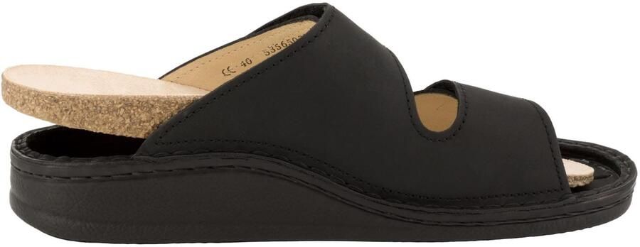 Finn Comfort Muiltjes 'Pantolette Herren 01505 046099 Echtleder in schwarz' zwart