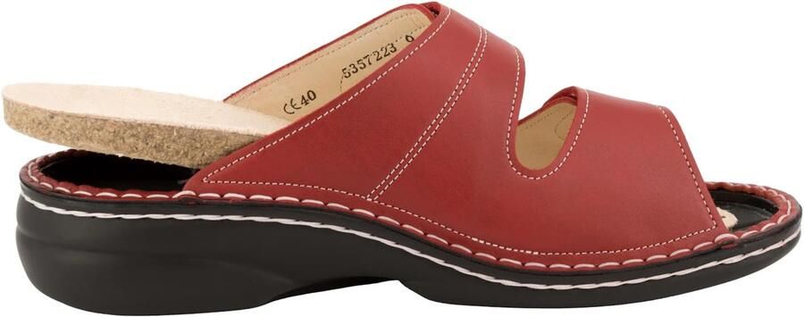 Finn Comfort Muiltjes 'Pantolette Damen 02550 423147 Echtleder in rot' rood