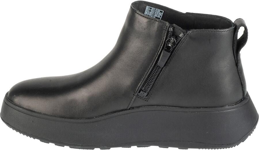 FitFlop F-mode Leather Flatform Zip Ankle Laarzen Zwart Vrouw - Foto 6