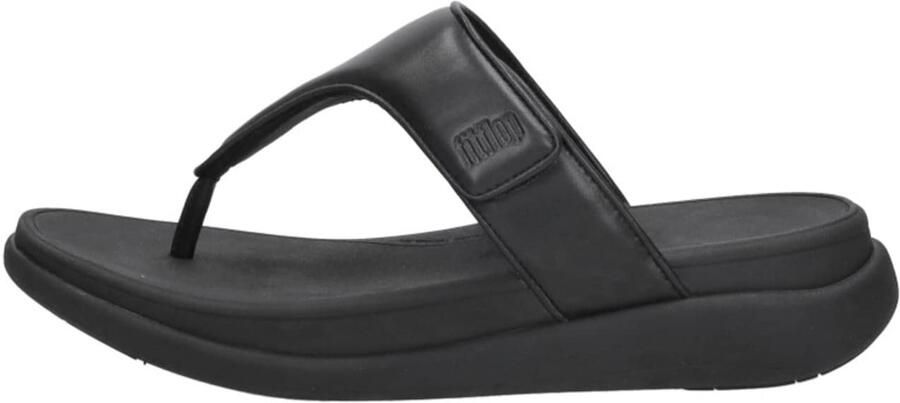 FitFlop F-Mode Go Adjustable Flatform Toe-Post Sandals -Slippers Vrouwen All Zwart - Foto 11