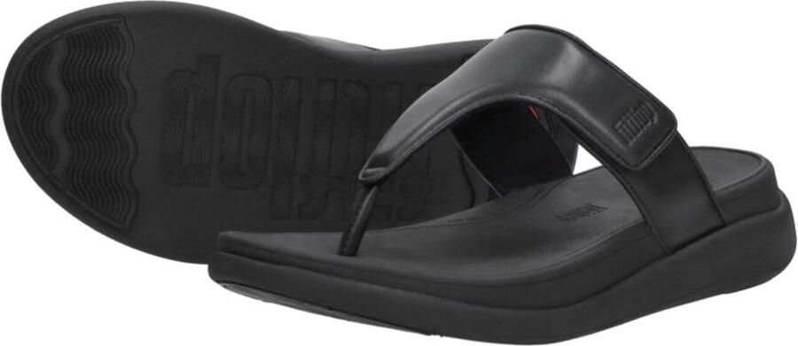 FitFlop F-Mode Go Adjustable Flatform Toe-Post Sandals -Slippers Vrouwen All Zwart - Foto 12