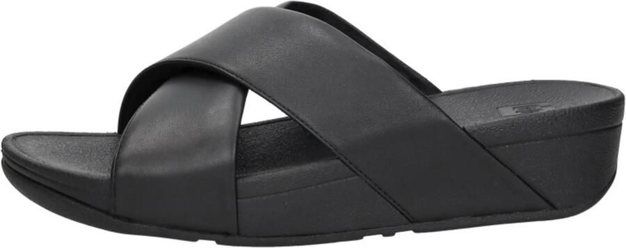 FitFlop Lulu Cross Slide Sandals Leather Dames Sandalen Zwart - Foto 11