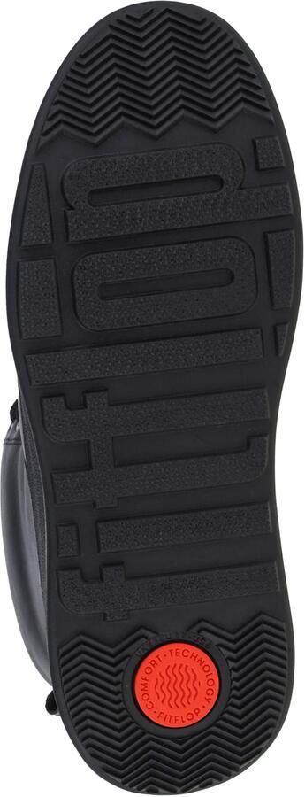 FitFlop F-mode Leather Lace-up Flatform Ankle Laarzen Zwart Vrouw - Foto 6