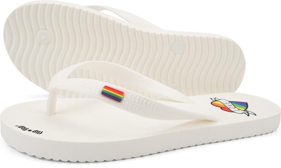 FLIP*FLOP Teenslipper groen oranjerood wit - Foto 4