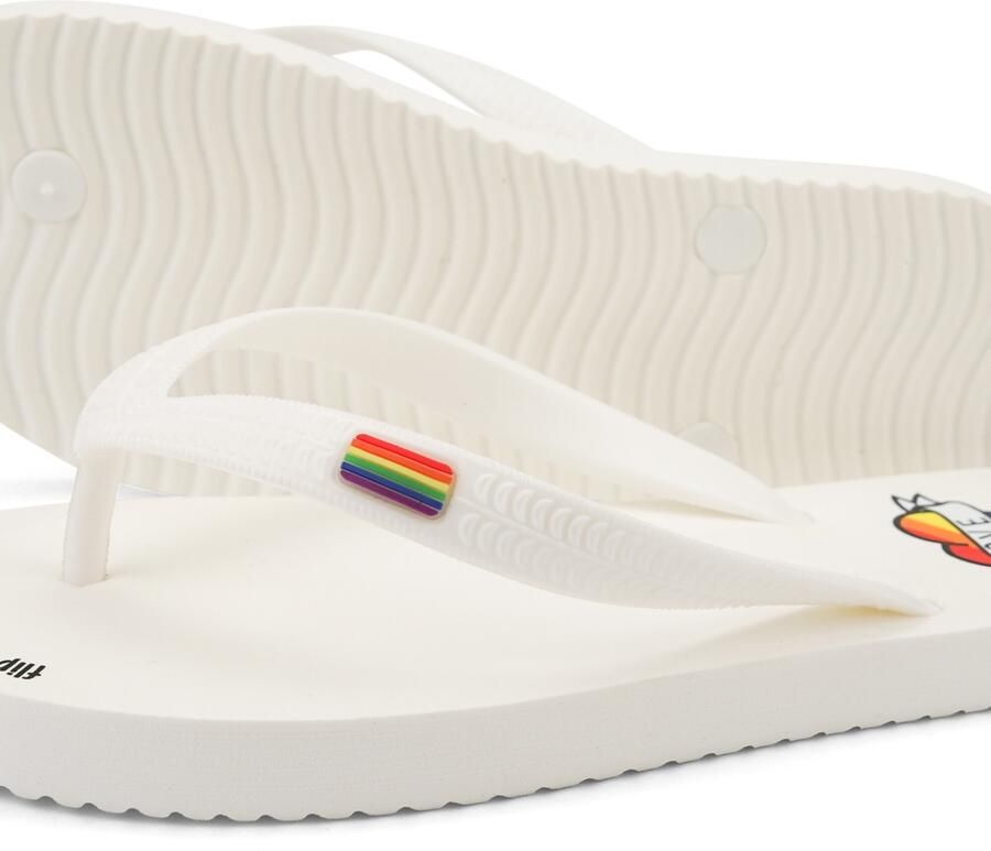FLIP*FLOP Teenslipper groen oranjerood wit - Foto 3