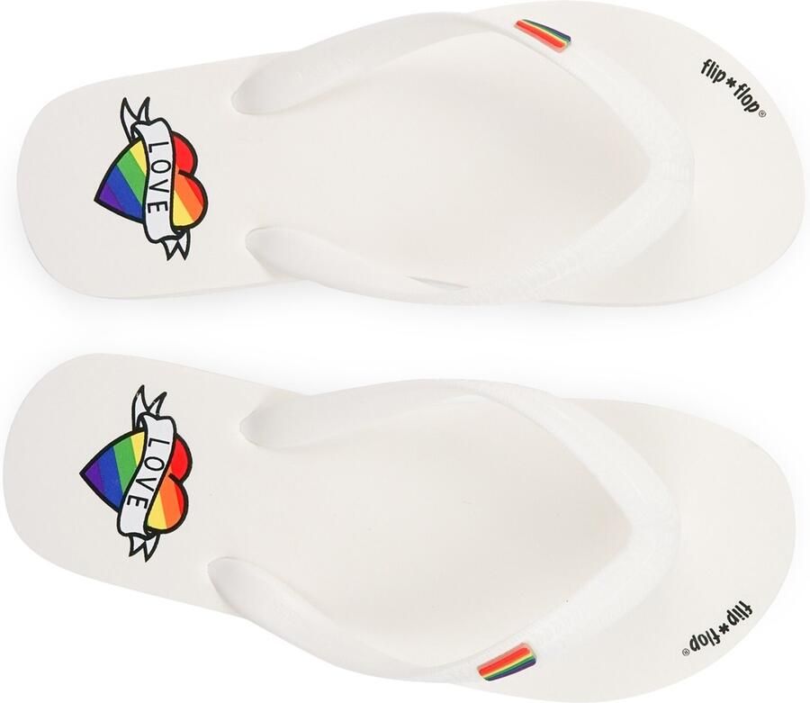 FLIP*FLOP Teenslipper groen oranjerood wit - Foto 2