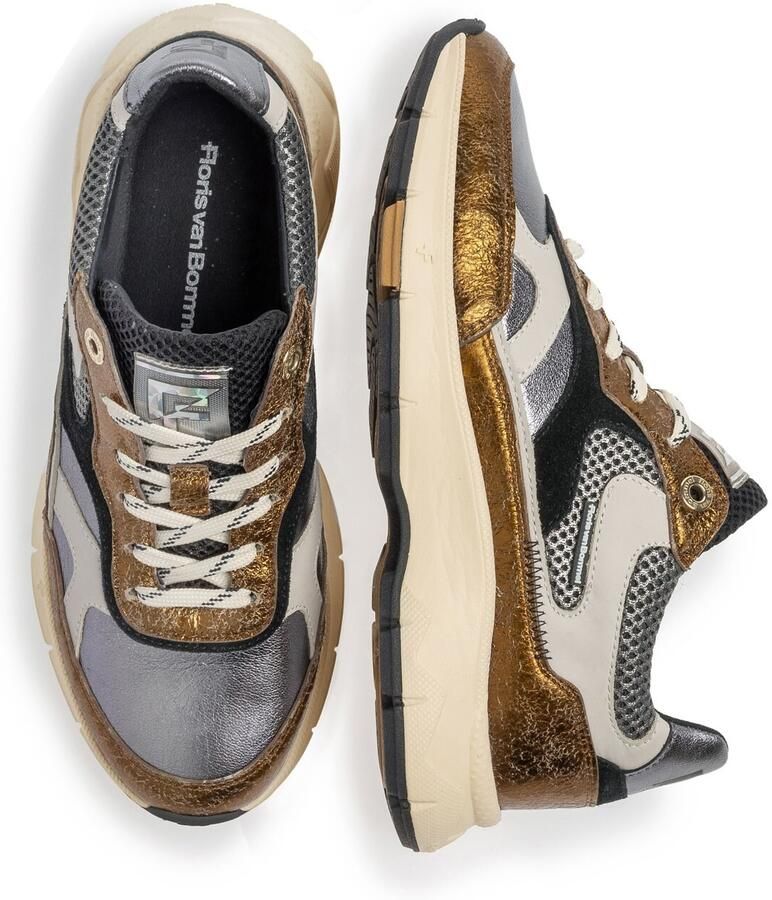 Floris van Bommel DAMES SNEAKERS BRUIN SFW-10133-92-01 DAYSI 03.09 BRONZ G - Foto 3