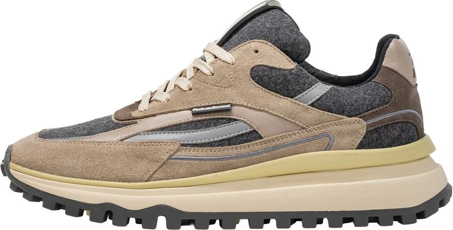 Floris van Bommel Sneakers laag 'De Gripper 02 ' bruin brokaat grijs gemêleerd zilver - Foto 13