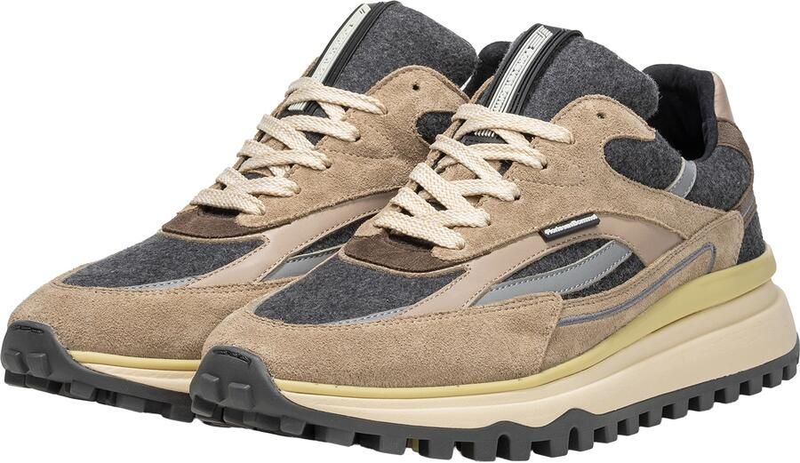 Floris van Bommel Sneakers laag 'De Gripper 02 ' bruin brokaat grijs gemêleerd zilver - Foto 15