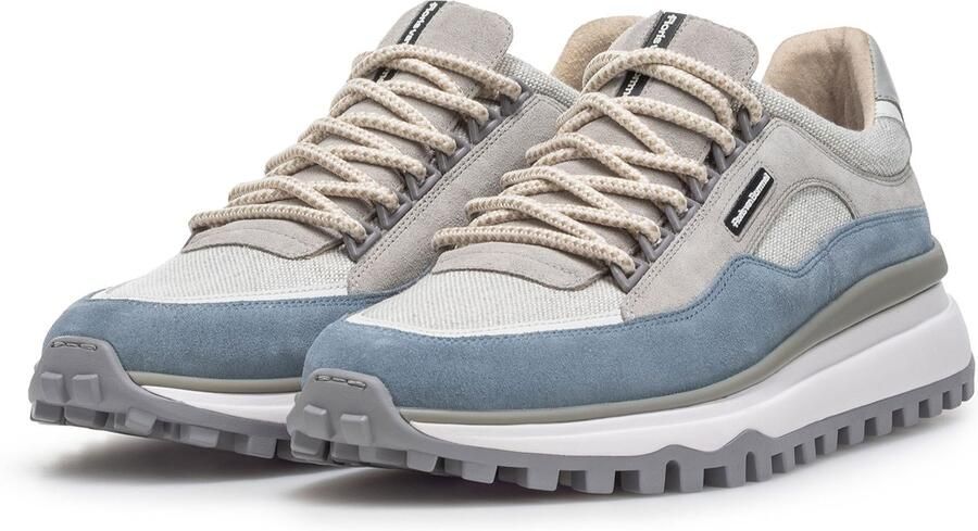 FLORIS VAN BOMMEL Lage Sneakers Heren Sfm-10248 De Gripper Textiel Grijs - Foto 3