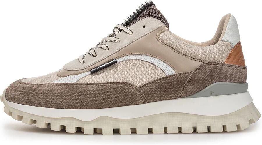 Floris van Bommel Sneakers laag 'DE GROMMER 05' bruin taupe wit