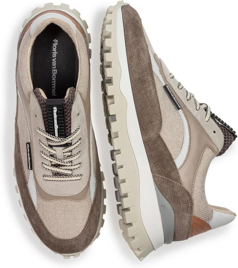 Floris van Bommel Sneakers laag 'DE GROMMER 05' bruin taupe wit - Foto 2