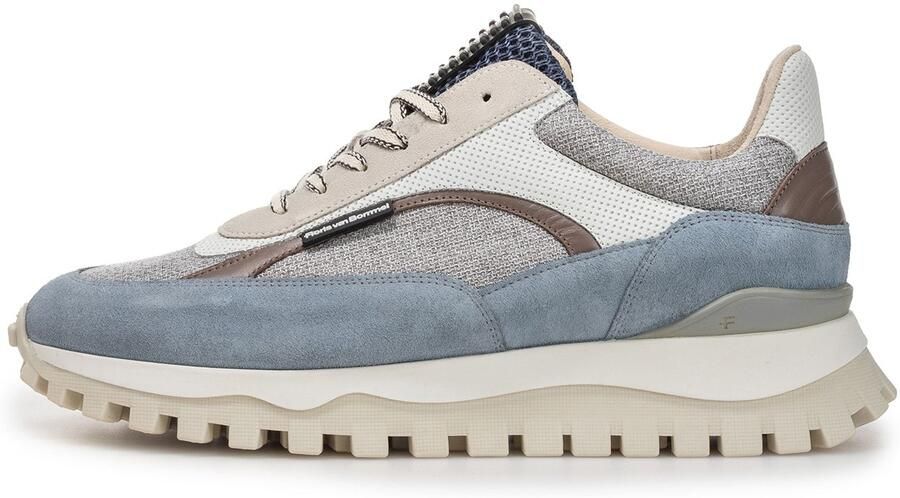 Floris van Bommel Sneakers laag 'De Grommer 05' lichtblauw bruin grijs wit
