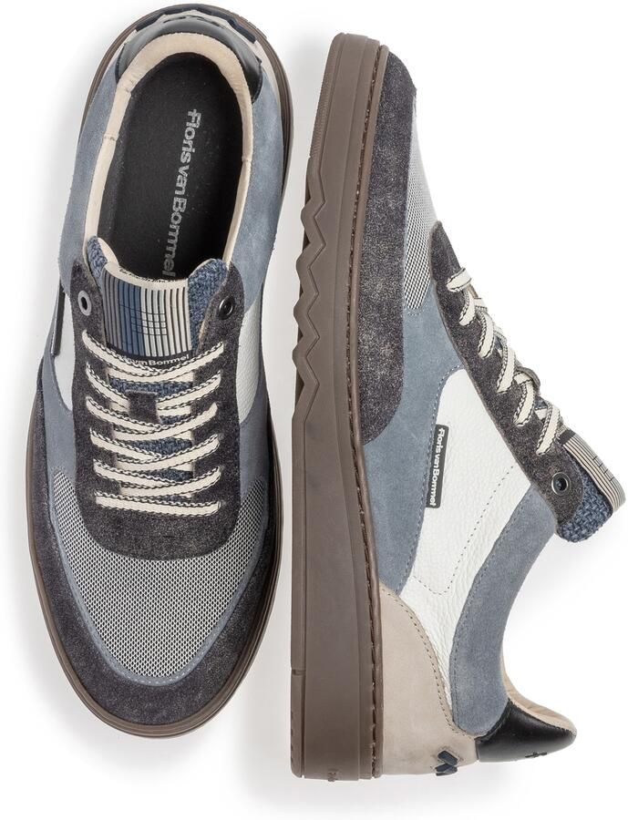 Floris van Bommel Sneakers laag 'De Kupster 05' grijs antraciet greige wit - Foto 2