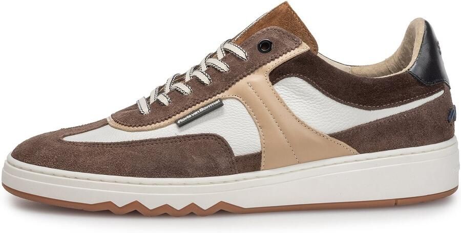 Floris van Bommel Sneakers laag 'DE KUPSTER 08' beige chocoladebruin wit
