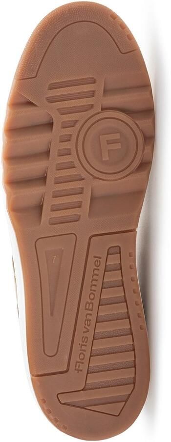Floris van Bommel Sneakers laag 'DE KUPSTER 08' beige chocoladebruin wit - Foto 4