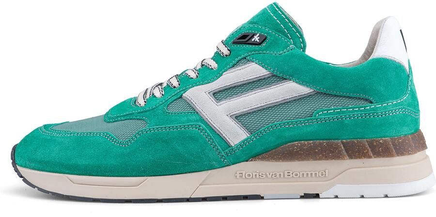 Floris van Bommel Sneakers laag 'De Runner 07' groen wit