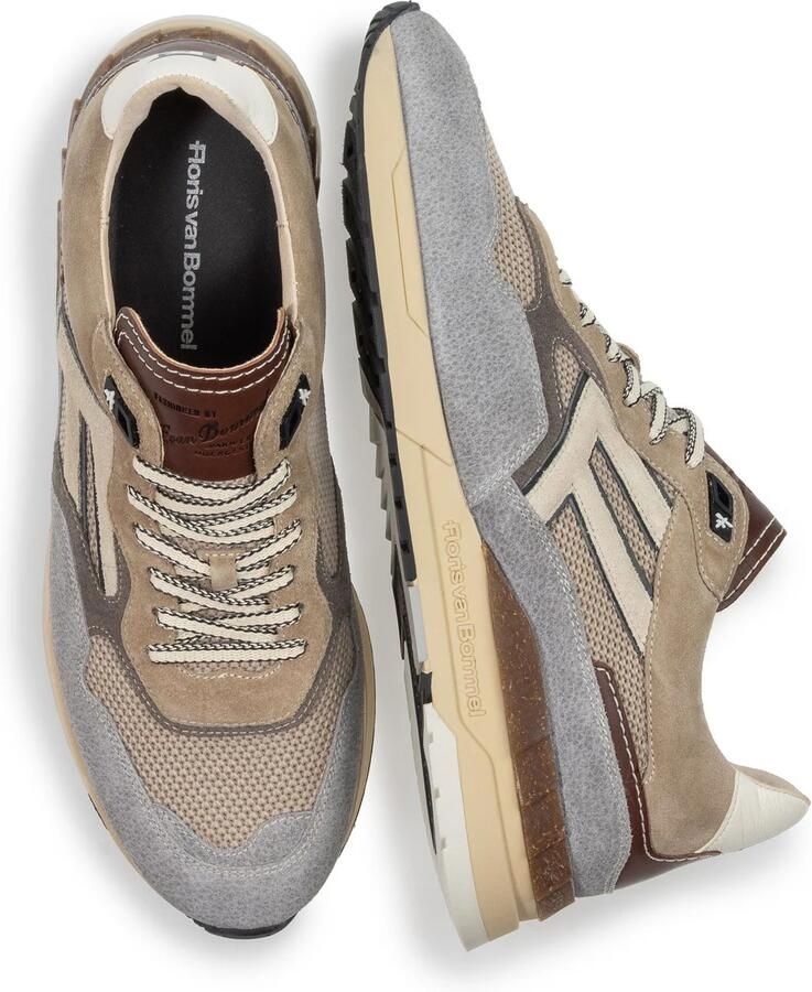 Floris van Bommel Sneakers laag 'DE RUNNER 07' lichtbeige lichtbruin grijs - Foto 2