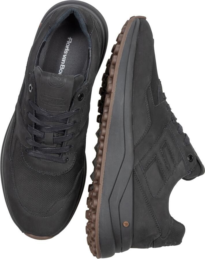 FLORIS VAN BOMMEL Lage Sneakers Heren Sfm-10269 De Trikker Nubuck Zwart - Foto 8