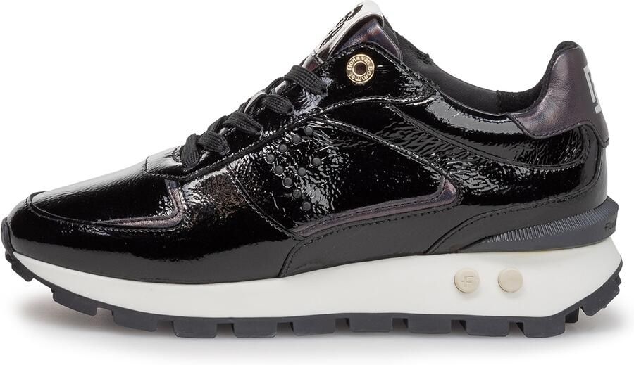 FLORIS VAN BOMMEL Lage Sneakers Dames Sfw-10084 Blokki Lakleer Zwart