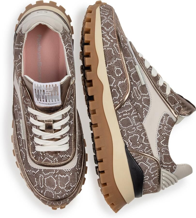 Floris van Bommel DAMES SNEAKERS SFW-10131-20-01 GROMMI 02.13-BROWN-G - Foto 4