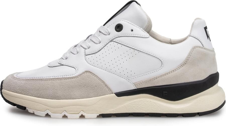 Floris van Bommel Sneakers laag lichtgrijs zwart wit