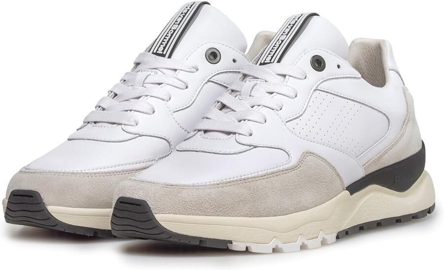 Floris van Bommel Sneakers laag lichtgrijs zwart wit - Foto 3