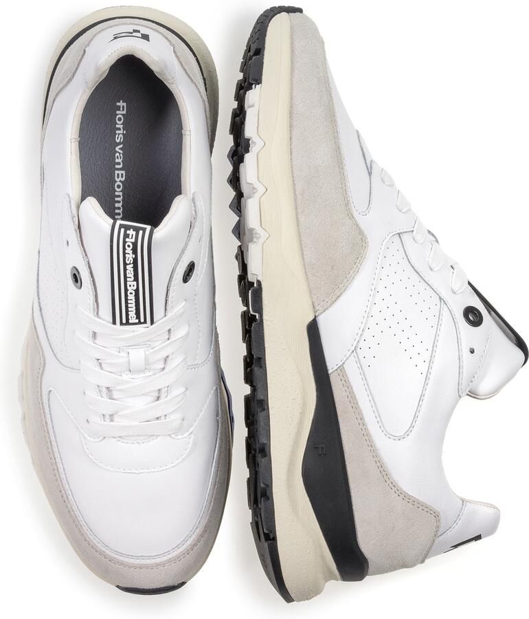 Floris van Bommel Sneakers laag lichtgrijs zwart wit - Foto 2
