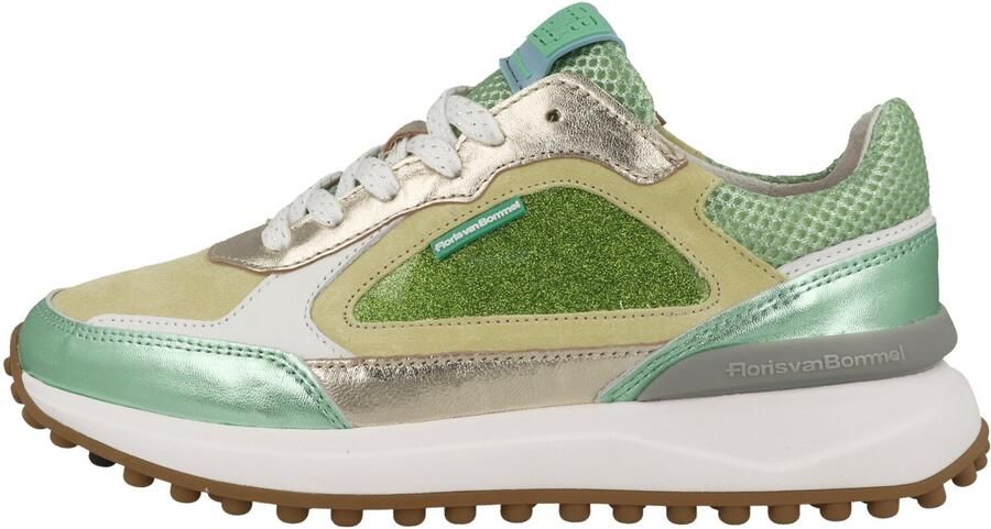 Floris van Bommel Sneakers laag 'Noppi 35.38' lichtgeel goud grijs lichtgroen - Foto 3