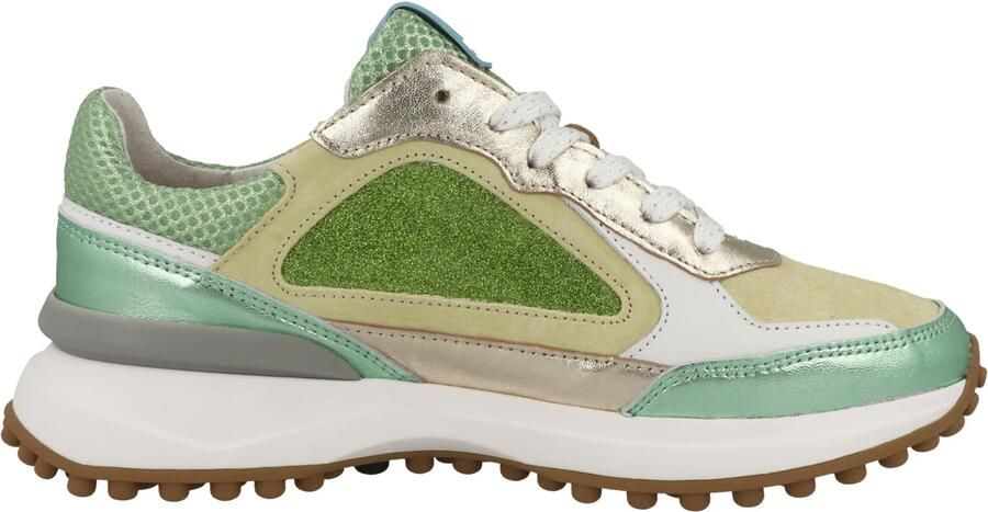 Floris van Bommel Sneakers laag 'Noppi 35.38' lichtgeel goud grijs lichtgroen - Foto 4
